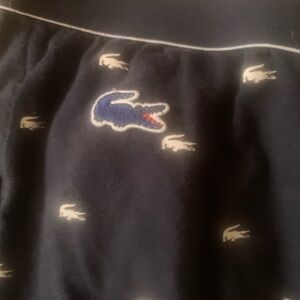 Lacoste Navy and White Crocodile Pattern PJ bottoms super comfy